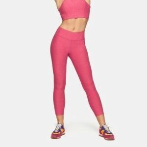 Outdoor Voices 3/4 Flamingo Compression Leggings, Medium